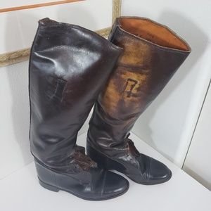 Vintage Equestrian English Burghley Riding Boots